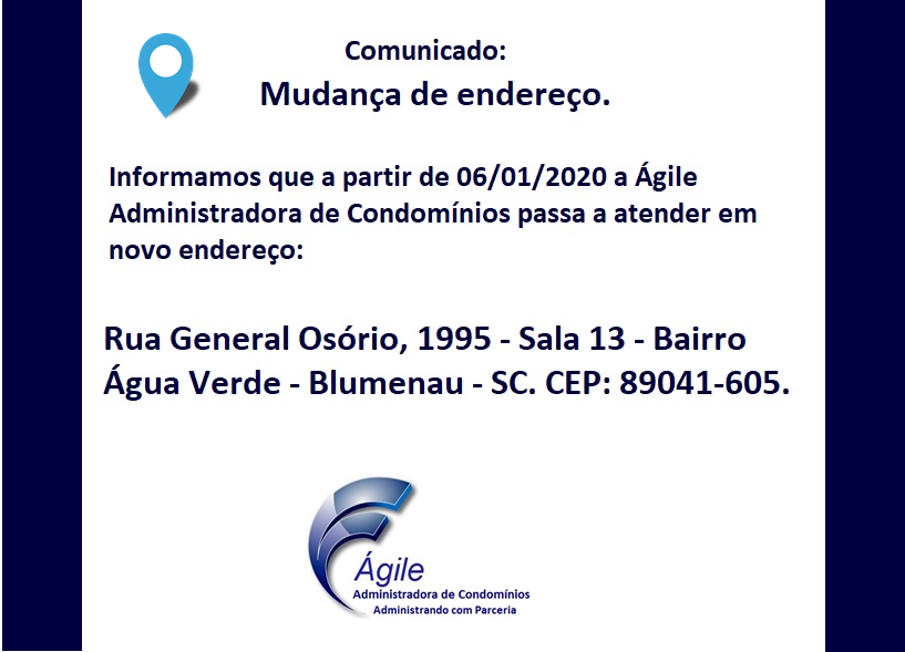 Comunicado endereço